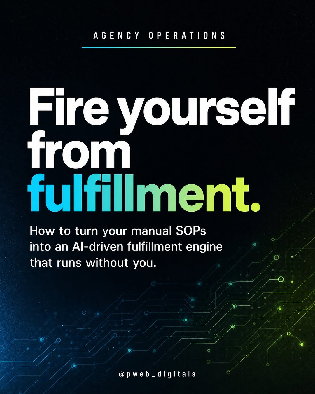 Fire yourself from fulfillment: How to turn manual SOPs into an AI fulfillment engine.